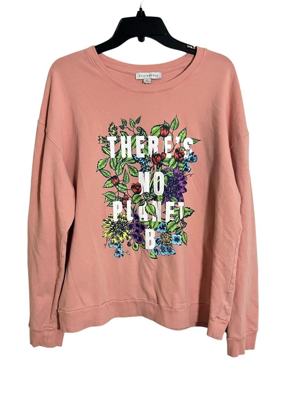 EcoThreads Women's Dusty Rose Graphic Crewneck Sweatshirt